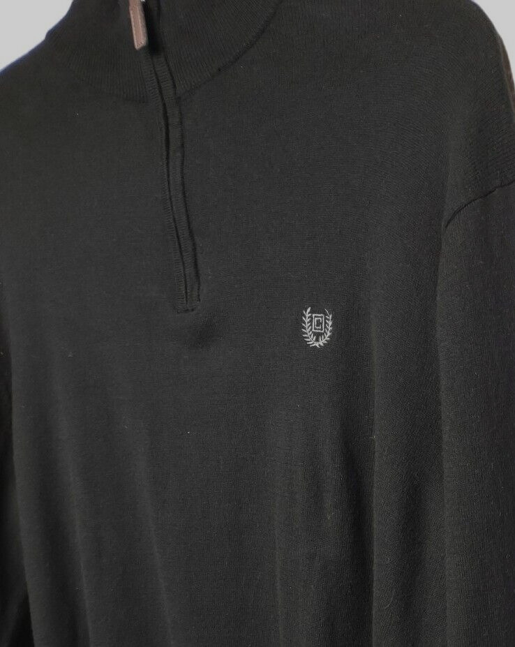 Chaps Pullover Zip Sweater XL Cotton Cashmere