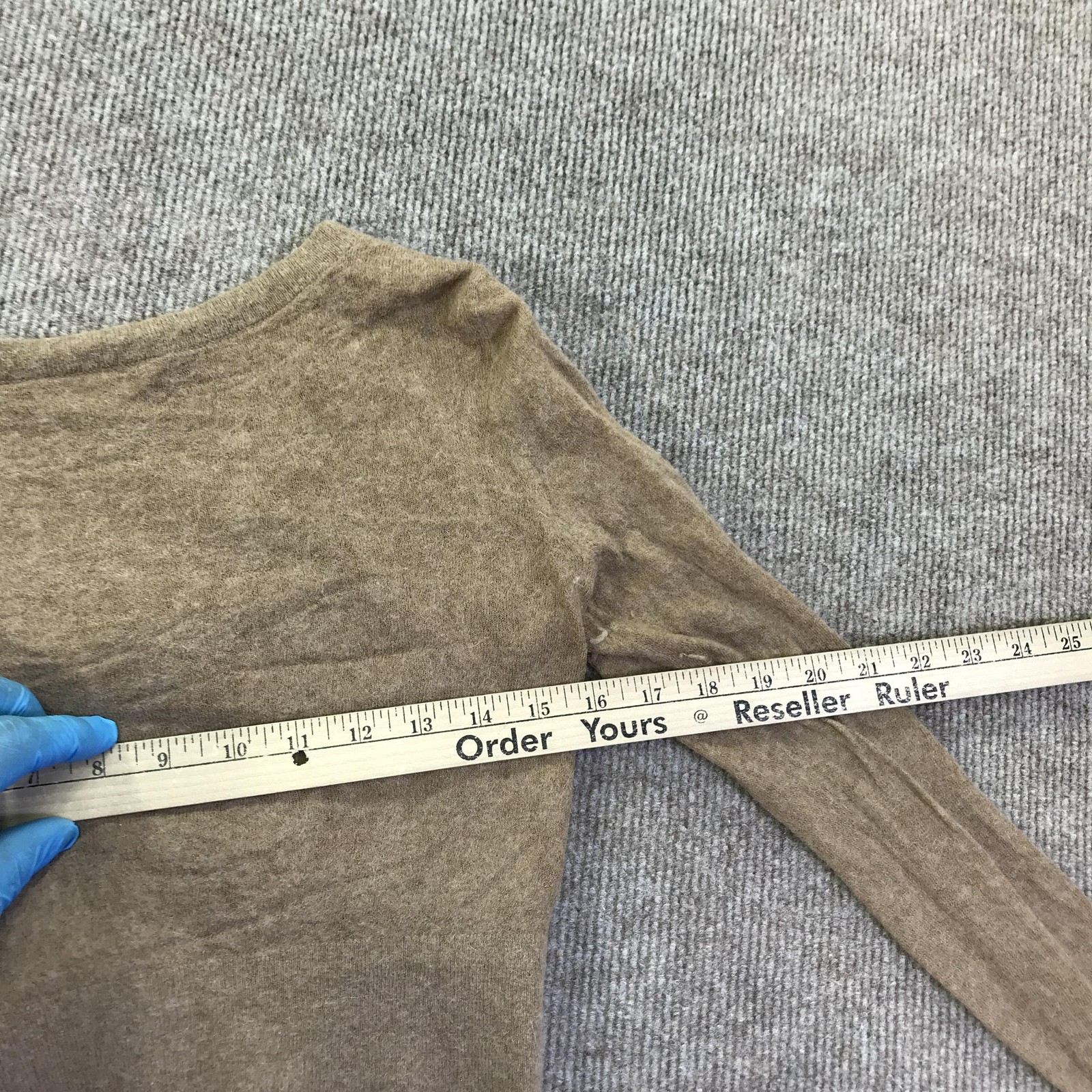 Everlane Sweater Cardigan Womens Small Brown Alpaca Wool V Neck Button Cropped
