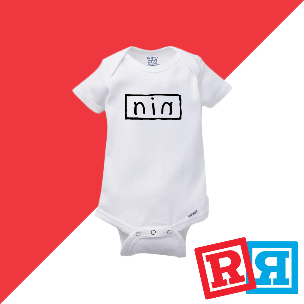 Nine Inch Nails Gerber Baby Onesie® Cotton Unisex White Short Sleeve Bodysuit