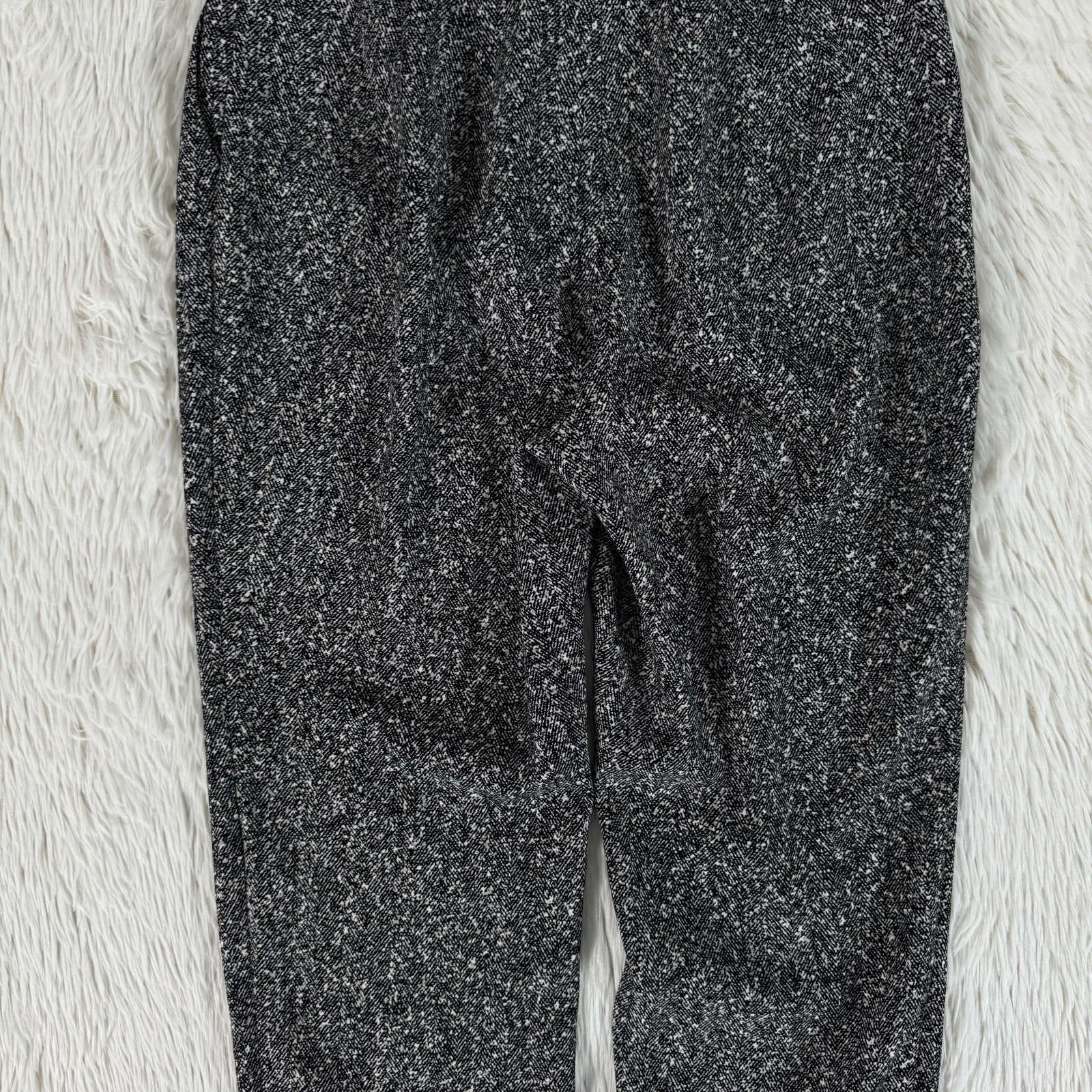 Express Black Salt & Pepper Pattern Super High-Rise Ankle Dress Pants Women’s 8L