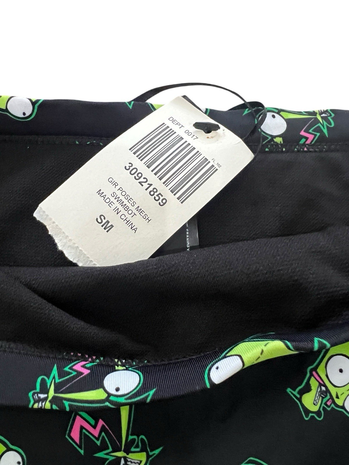 Invader Zim GIR Poses Mesh High-Waisted Swim Bottoms Size Small
