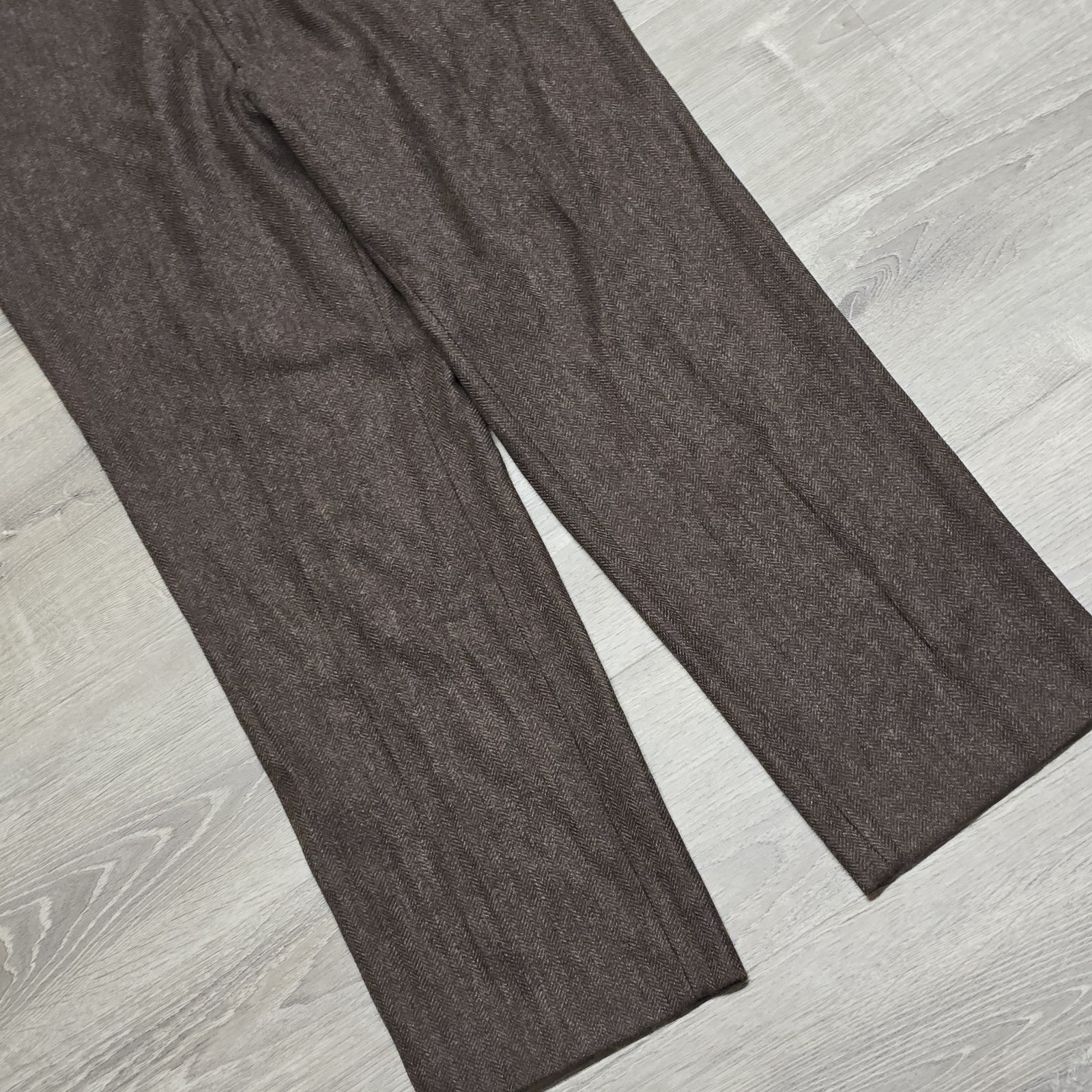 J.Crew x Moon Kenmare Tweed Pants 36×32 Brown Herringbone Worsted Wool Trouser