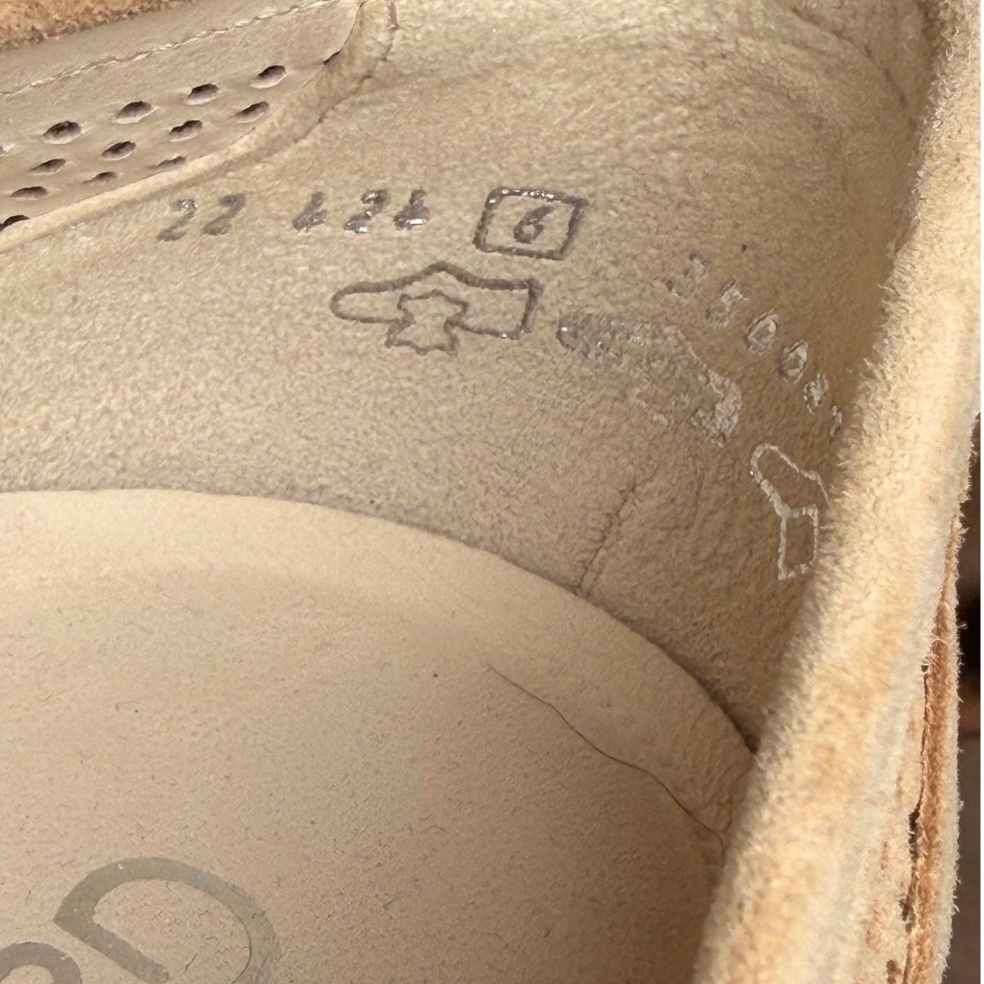 Gabor Comfort Perforated Suede Square Toe Penny Loafers EU 40 US 9 9.5