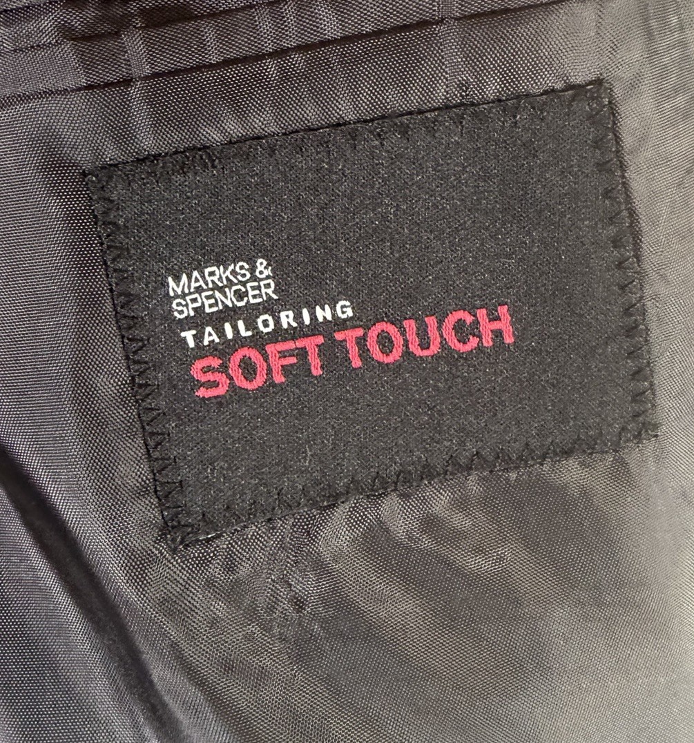 M&S Men’s Tailoring Soft Touch Blazer Jacket 48” Chest Medium Woven Charcoal