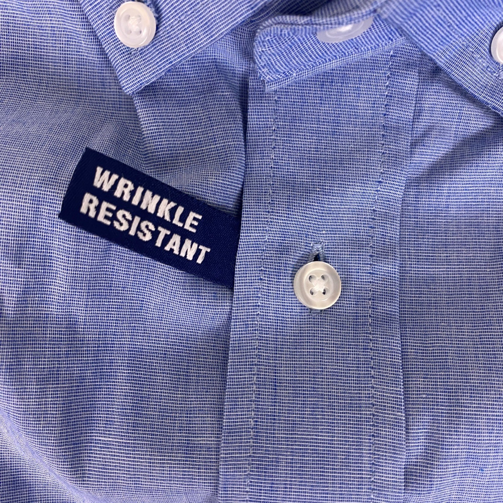 George Button Down Shirt Men’s Size 3XL Blue Classic Fit Wrinkle Resistant New