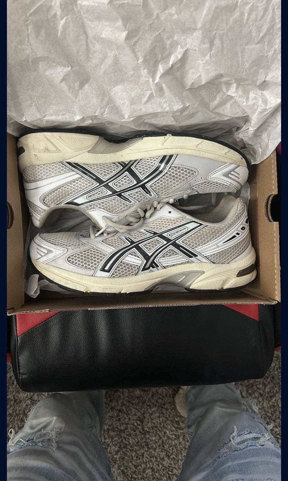 ASICS GEL-1130 1201A256-118 Men’s Athletic Sneaker White/Cloud Grey Mesh 2024