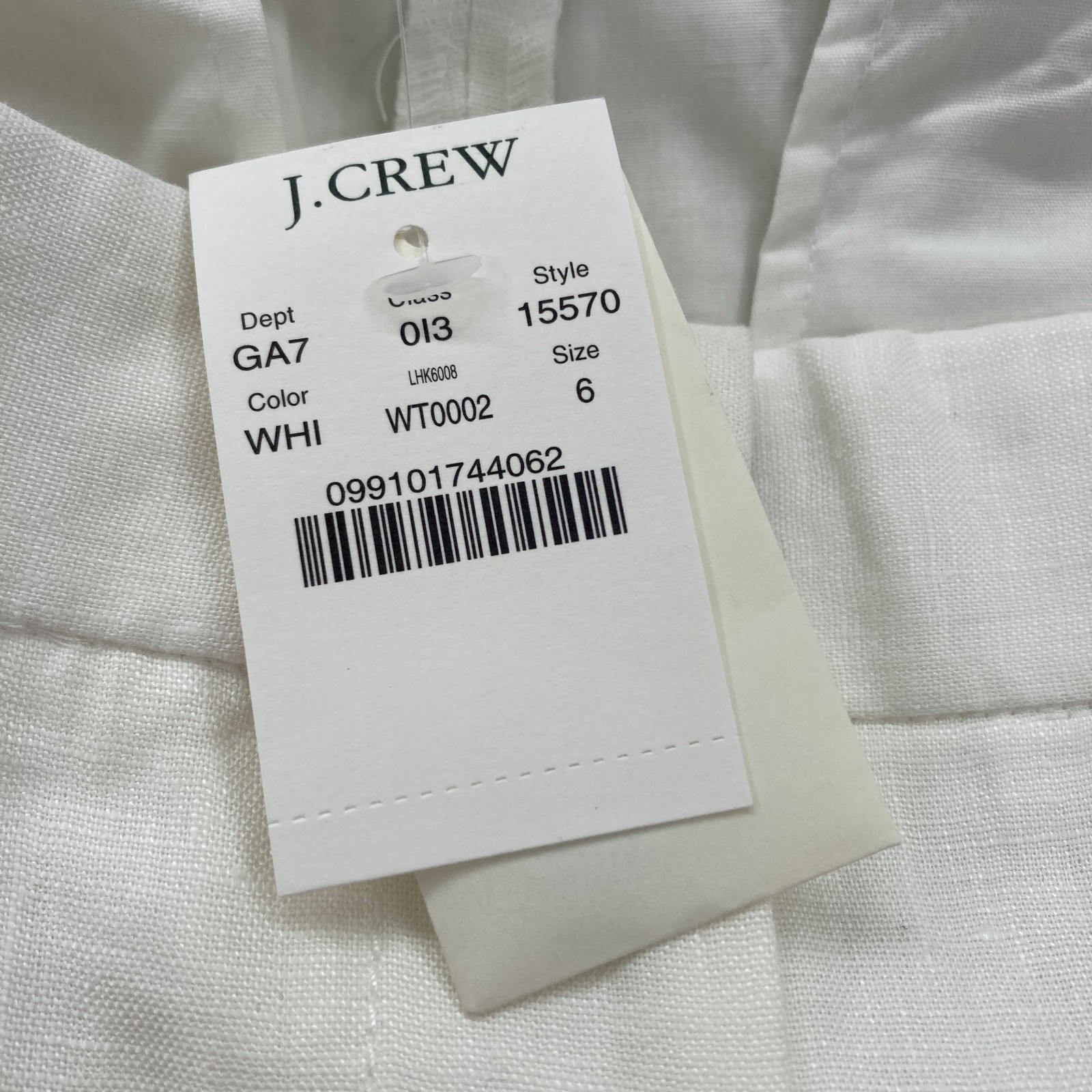 J.Crew Flared Leg Linen Trouser Pant Women’s 6 White Linen Lined Preppy Nautical
