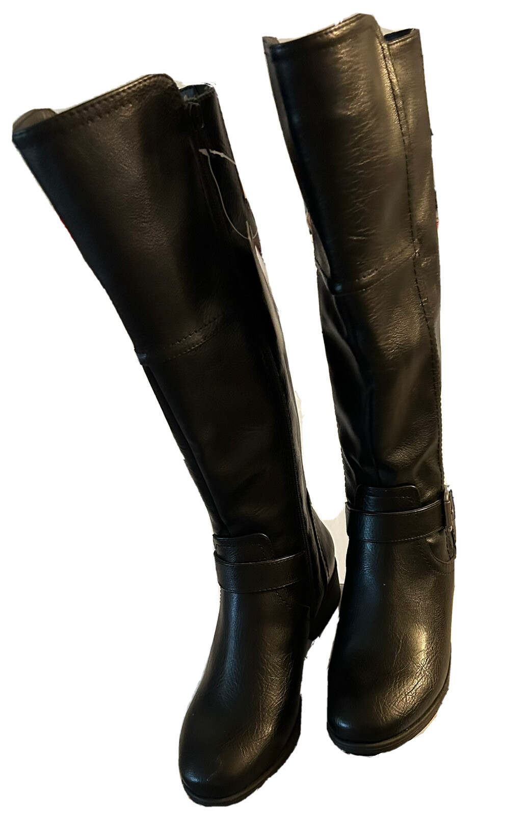 Croft & Barrow Wide Calf Women’s Zip Up Buckle Accent Boots ARMORWCBLACK 6 Med