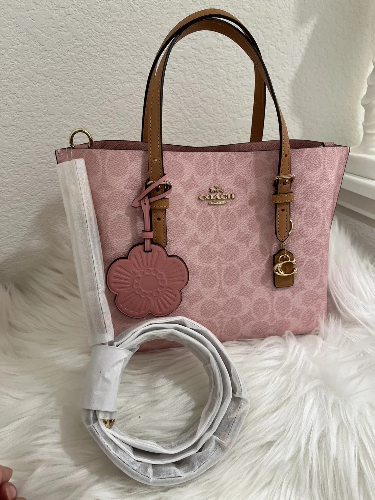 without tags Coach Mollie Tote Bag 25 In Signature Canvas With Charms Go G2U