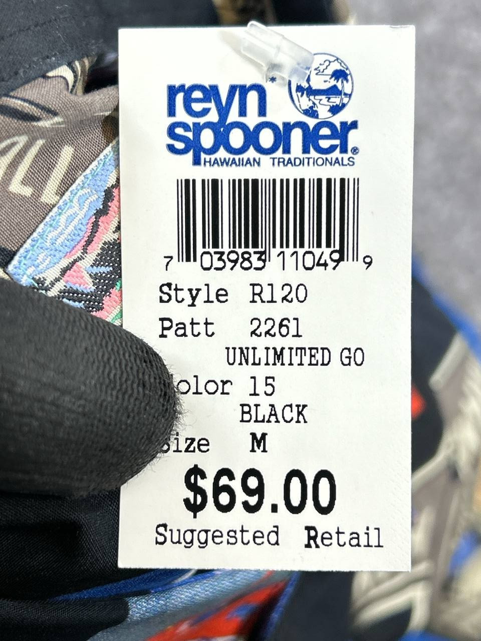 Reyn Spooner Shirt Mens Medium Black Blue Beige Airplane Cotton New