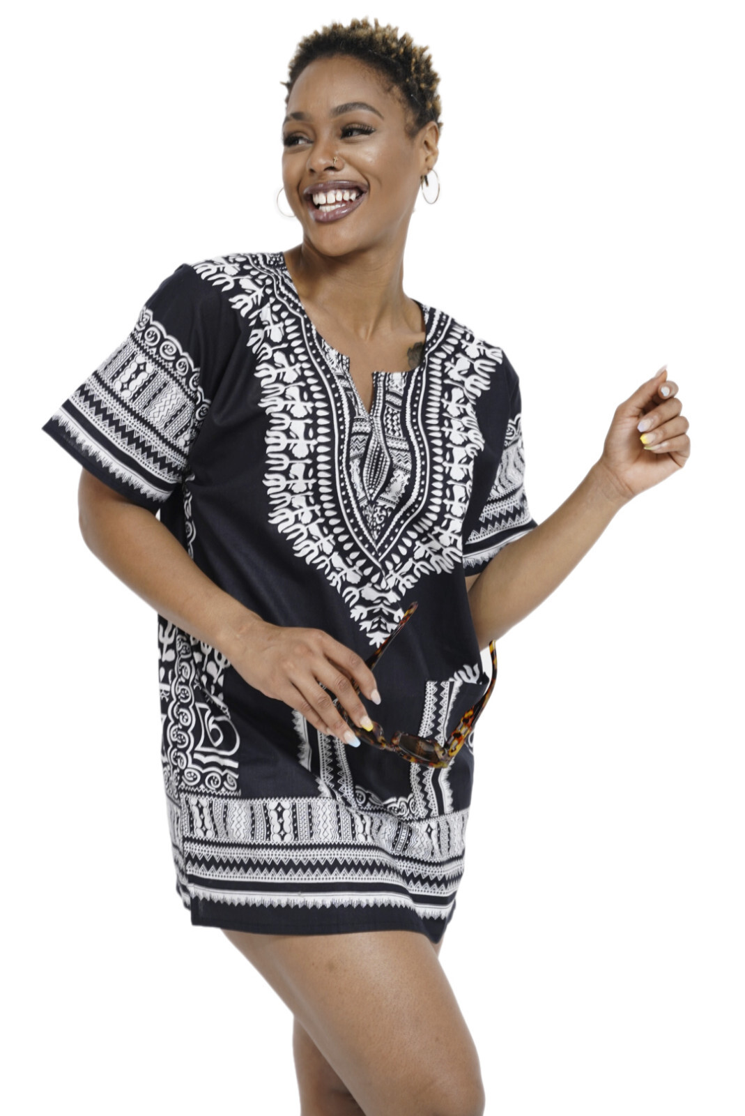 Black African Unisex Dashiki Shirt DP3578 Small to 7XL Plus Size