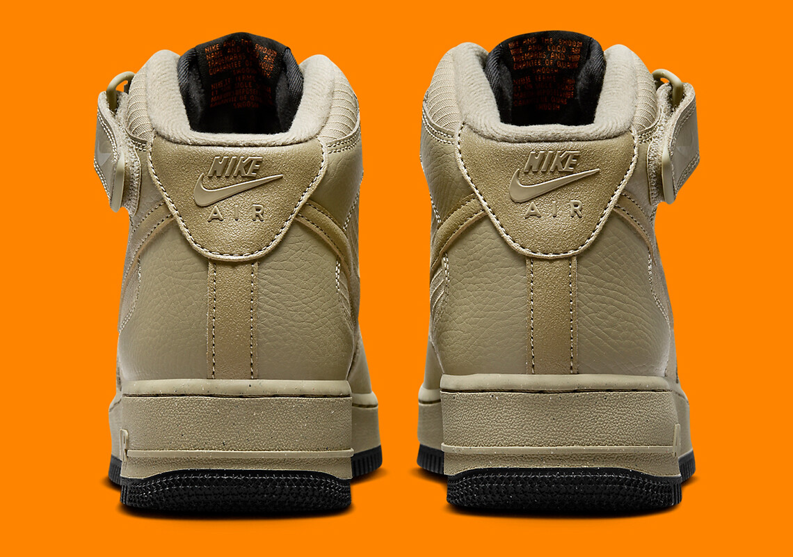 Nike Air Force 1 ’07 Mid Neutral Olive Khaki Black FB8881-200 6.5 Men = 8 Women