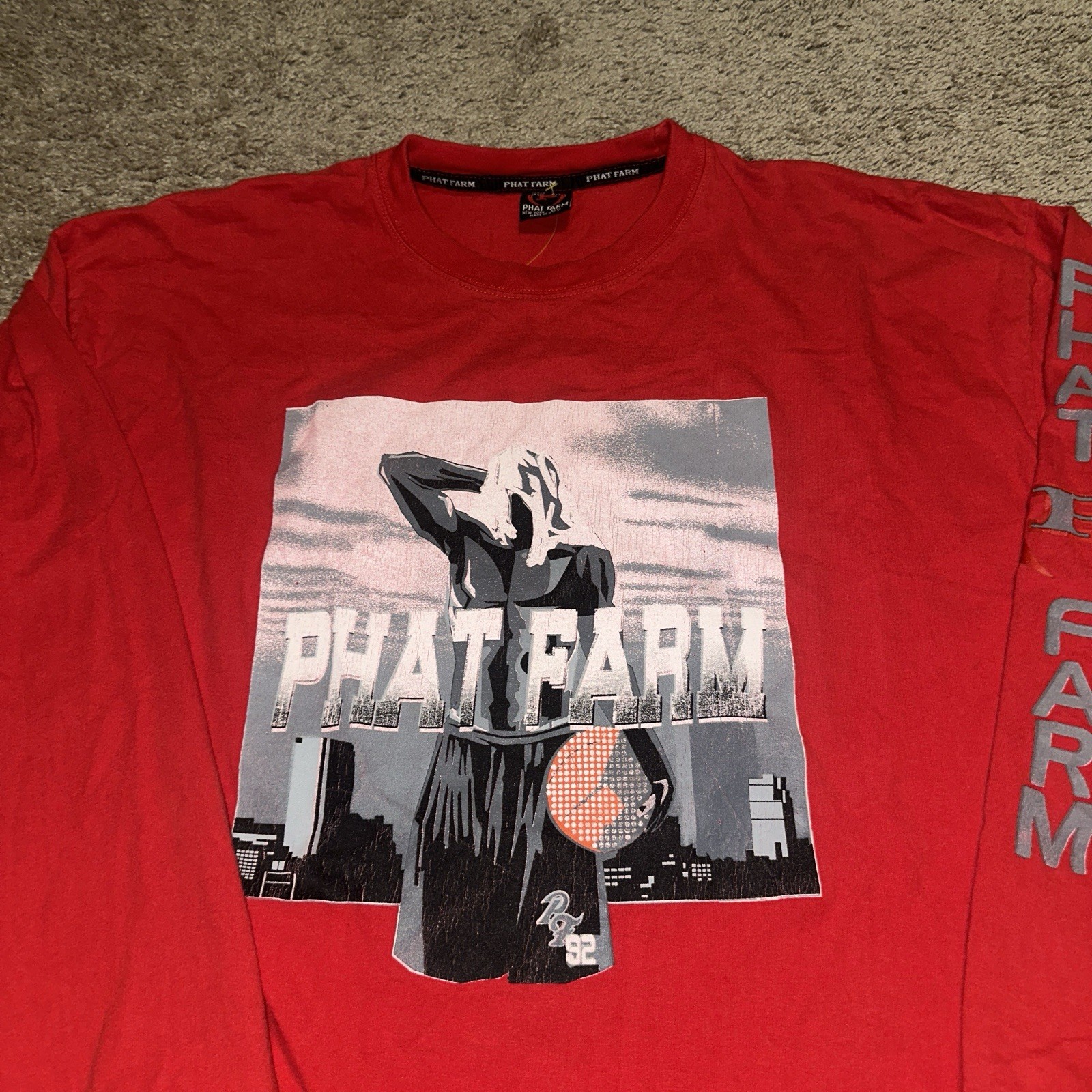 Vintage Phat Farm Shirt Mens 3XL Long Sleeve Hip Hop Grunge Skater 90s Y2K