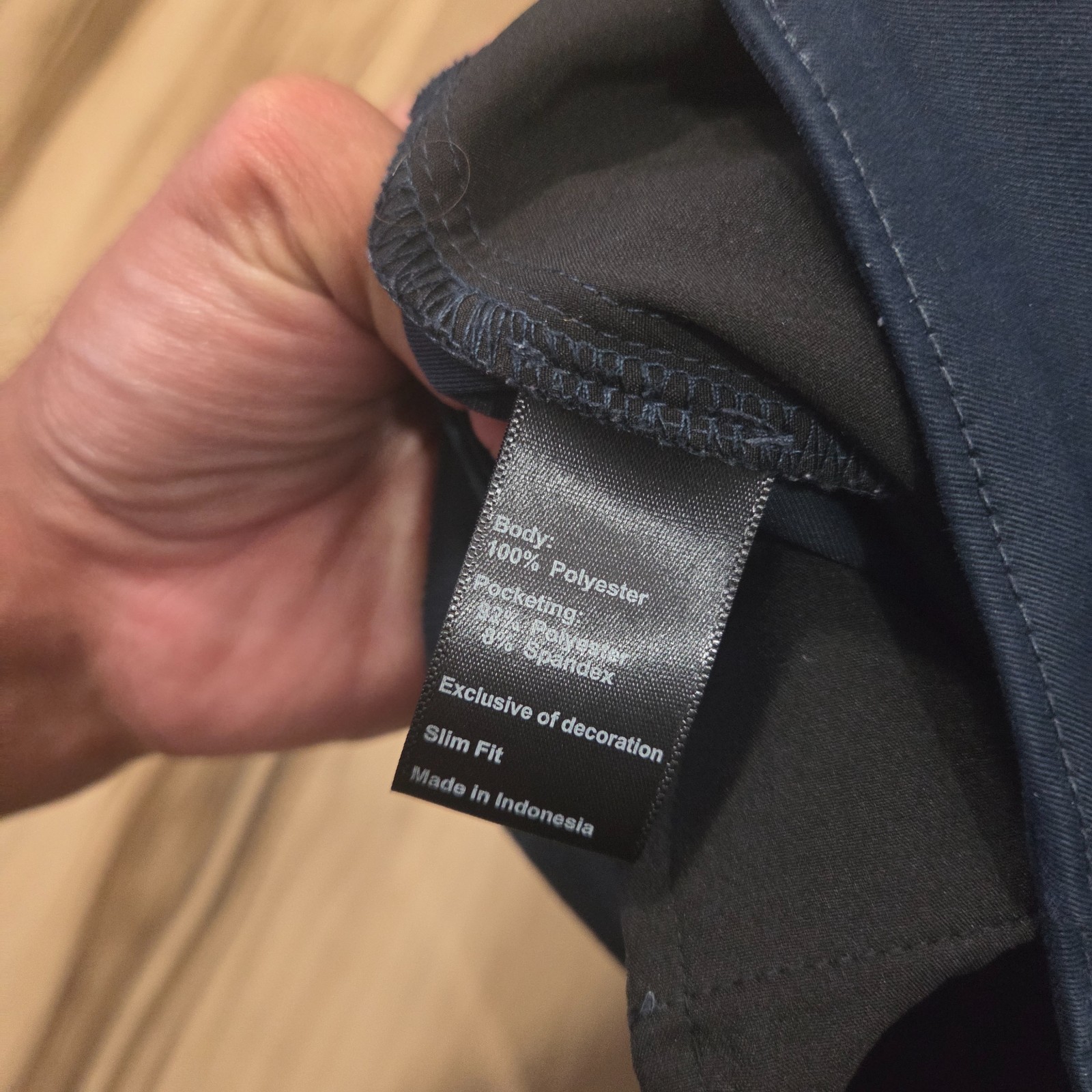 Proof Rover Pants Mens 33 Slim Fit Navy Blue Slate Technical Chino Trousers