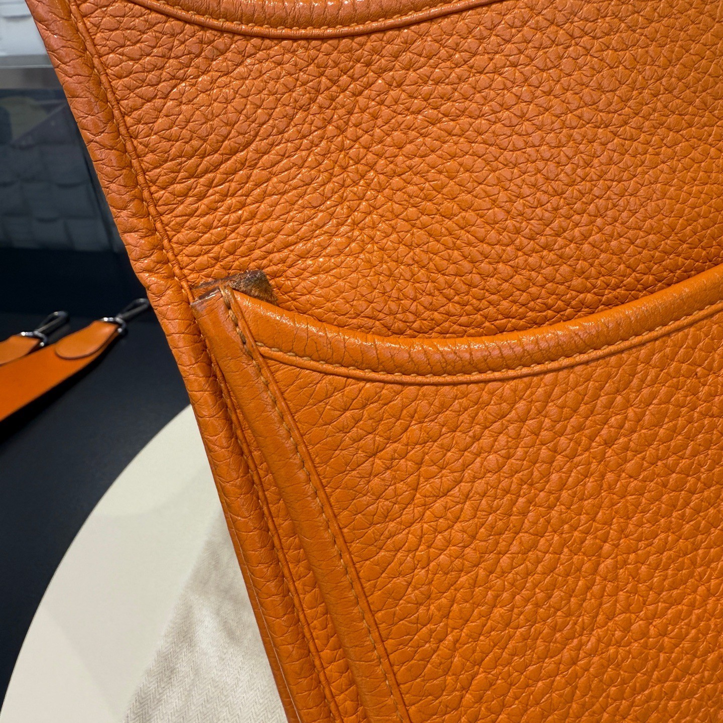 Hermes Pre-Owned Authentic Luxury Handbag Orange 29*30*8cm Silver