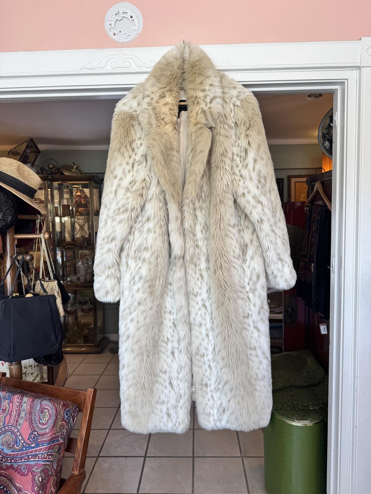 Y2K Dennis Basso Faux Fur Full-Length Coat