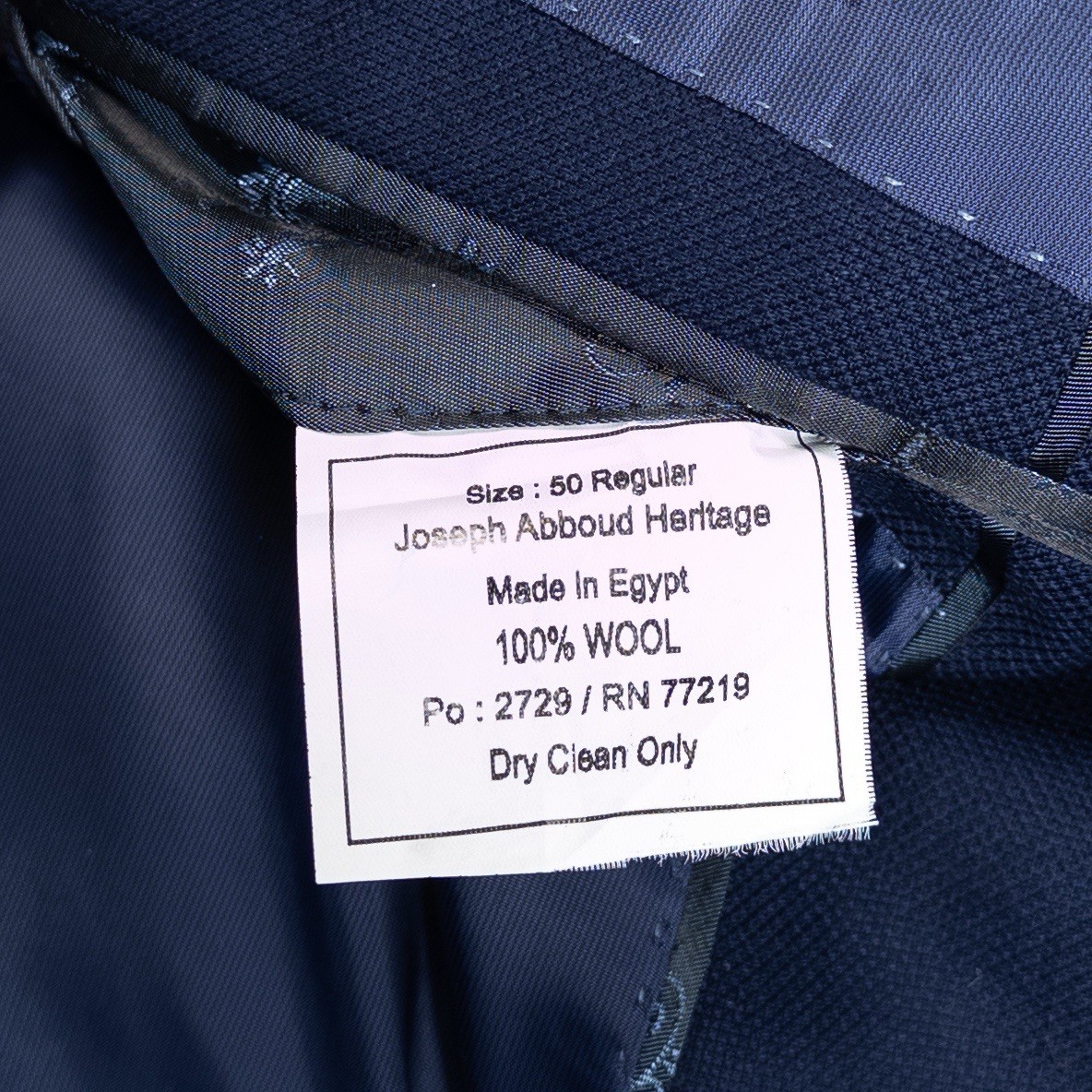 Joseph Abboud Heritage 50R Navy 100% Wool Slim Fit Sport Coat Blazer Angelico