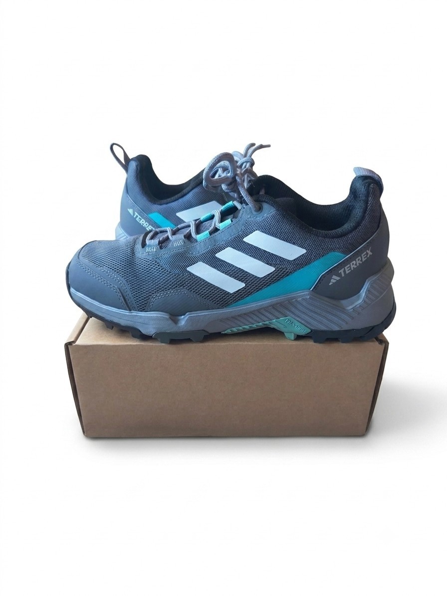 adidas Terrex Men’s Gray/Teal Low Top Lace-Up Trail Hiking Sneakers Size 7