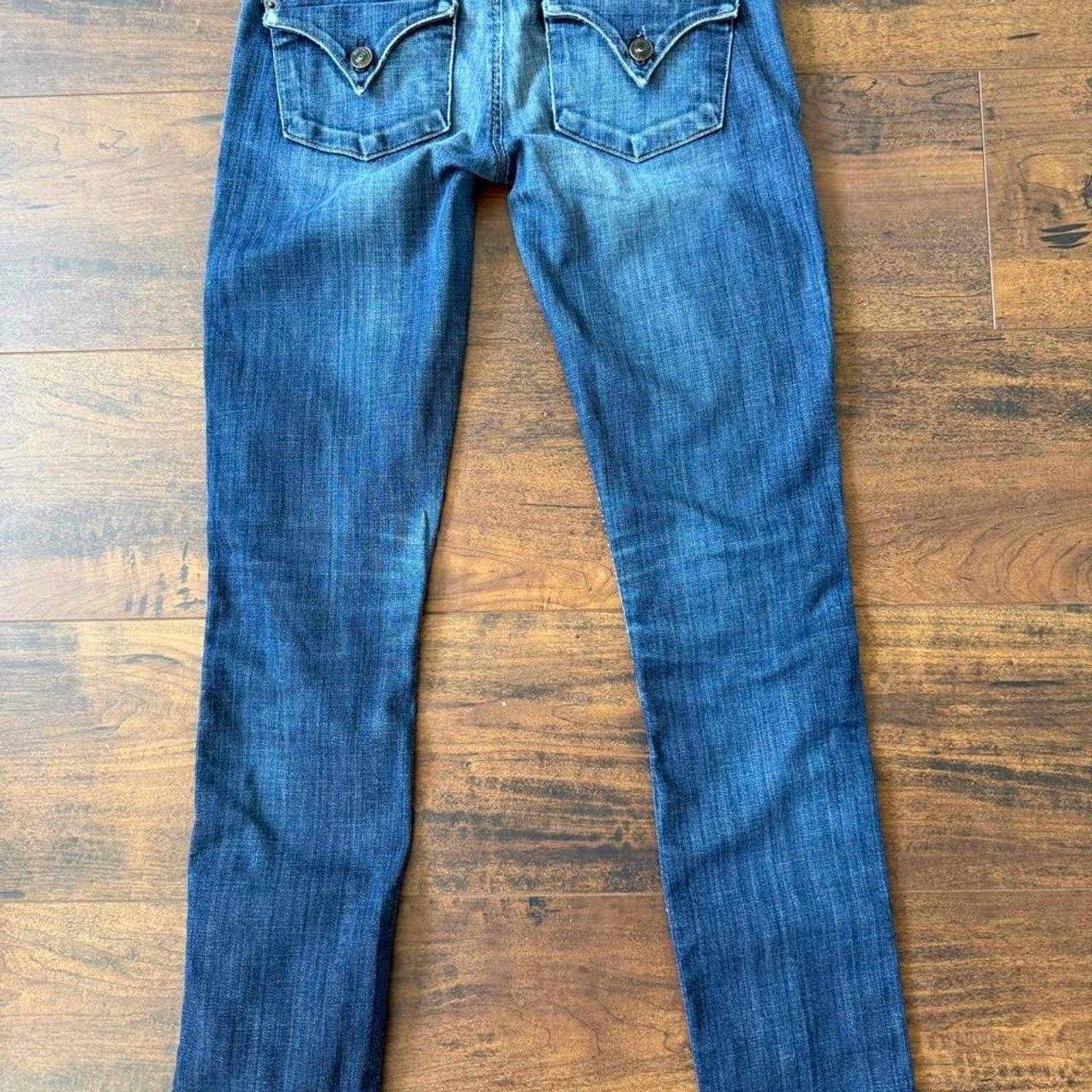 Hudson Women’s Distressed Low-Rise Slim Skinny Jeans Y2K VIBES Size 26