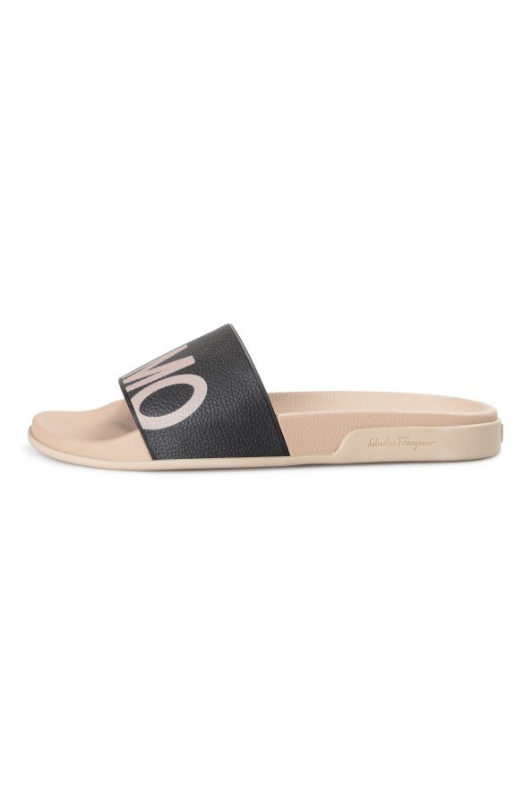 NIB NEW Salvatore Ferragamo Amos Slides Sandals Nero or Beige 9 10 11 M