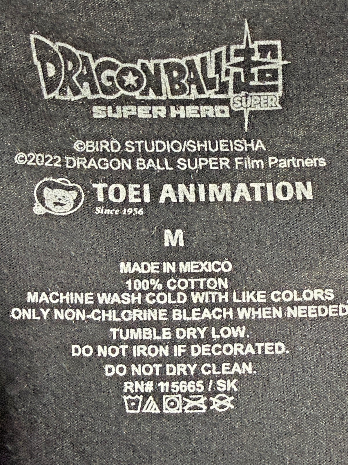 Size M – Toei Dragon Ball Z Orange Piccolo Character Graphic T-Shirt Black NWT