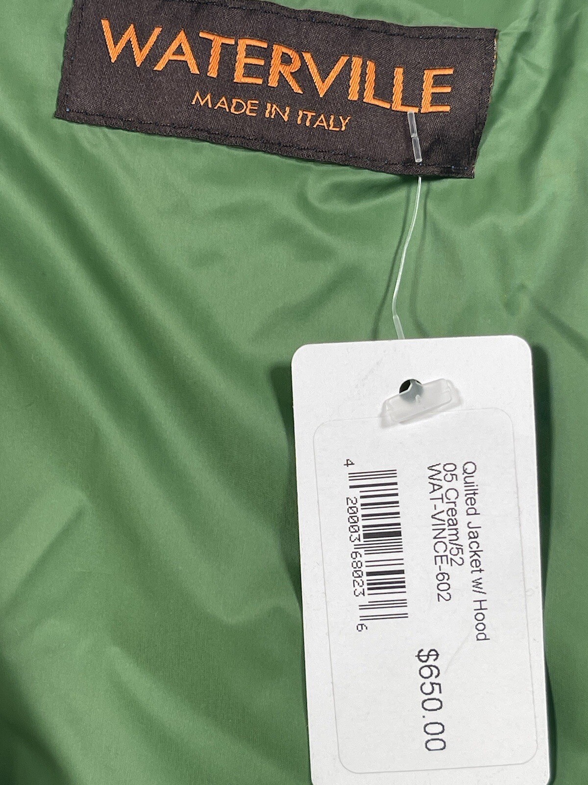 Waterville Vince jacket Made In Italy. New With Tags. MSRP $650.