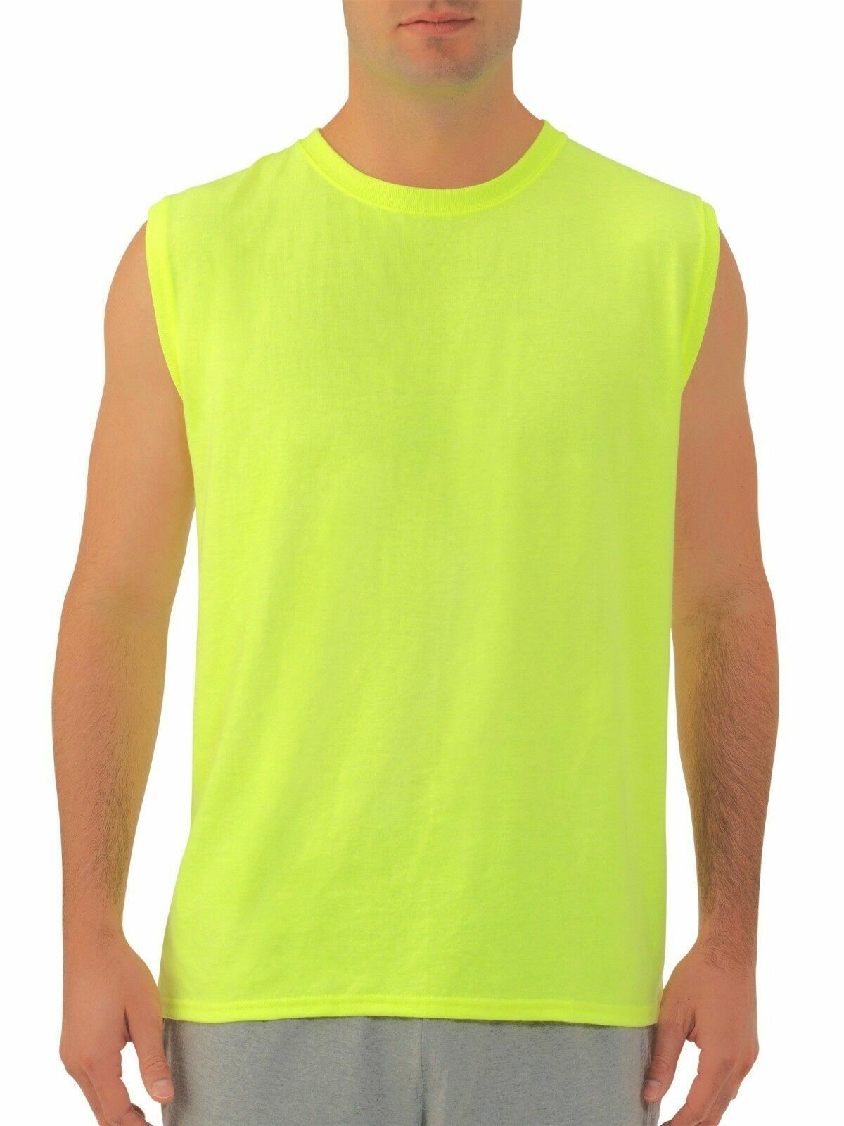 Fruit of the Loom Men Sleeveless Muscle T-Shirt S-4XL, 3 Colors – Fast Free S&H