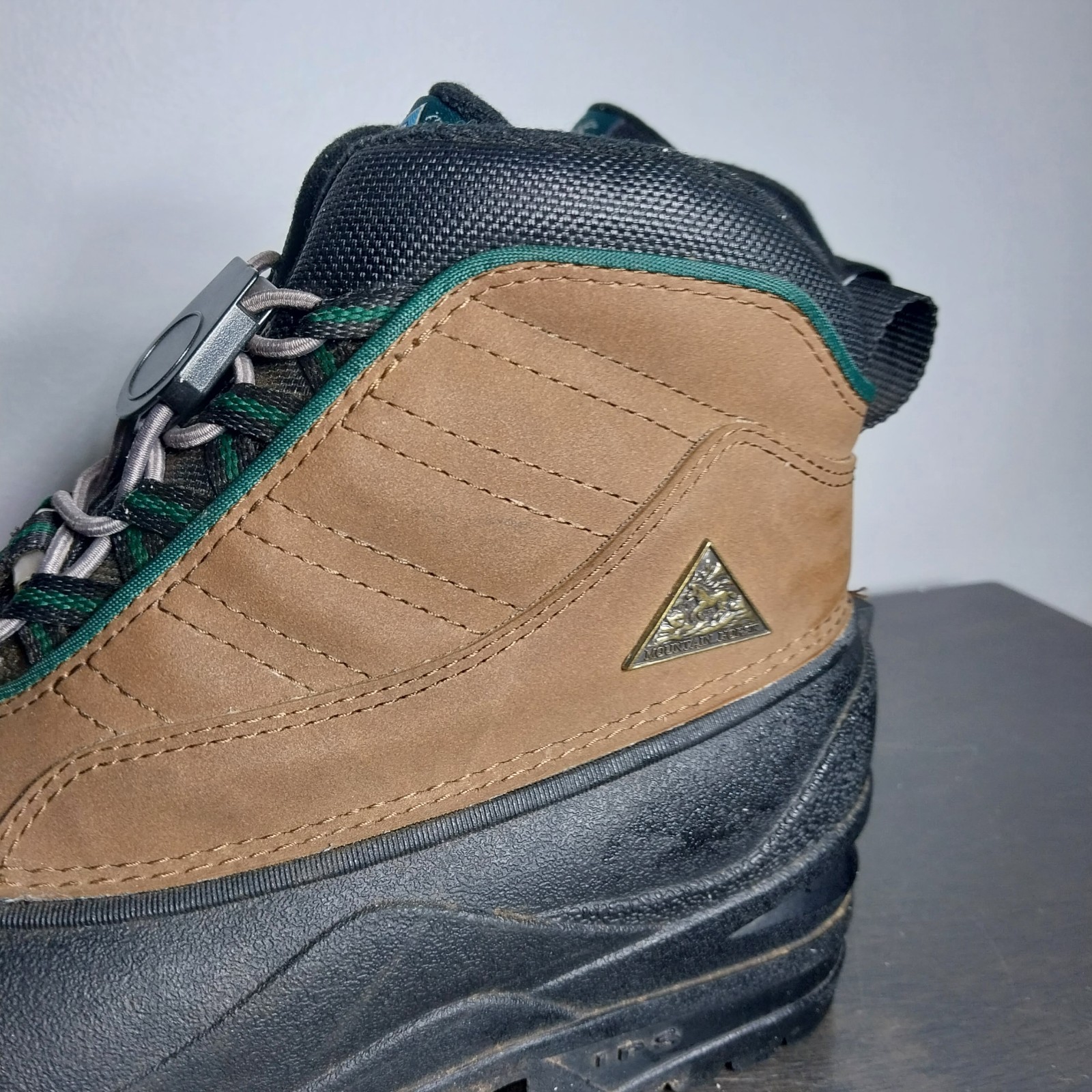 Mountain Horse Duck Boots IPS Zipper Brown Leather Rubber Women’s 8 Men’s 6