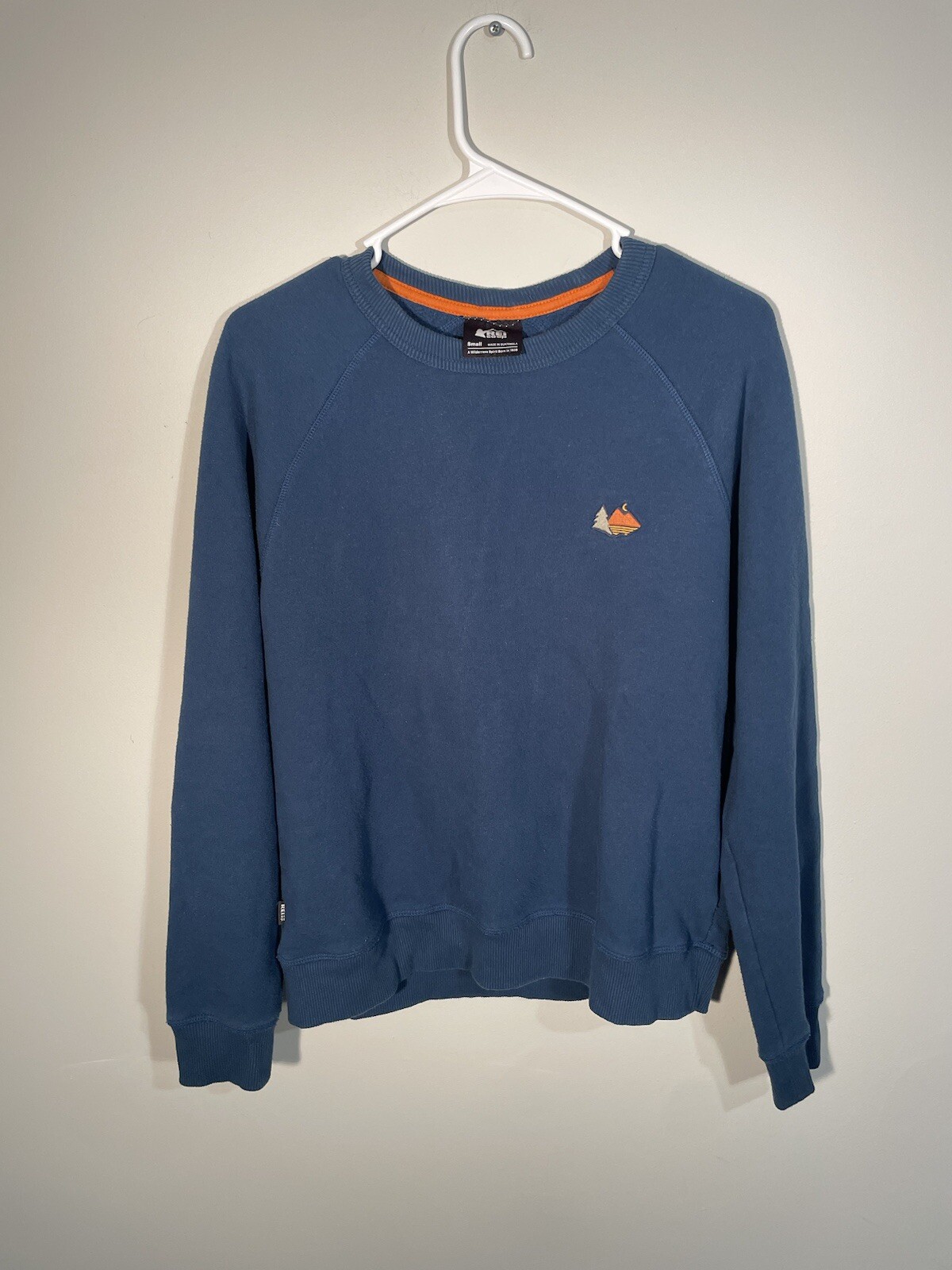 Rei Co-op Out There UFO Crew Sweatshirt Mens S Blue Outdoor Nature Fleece