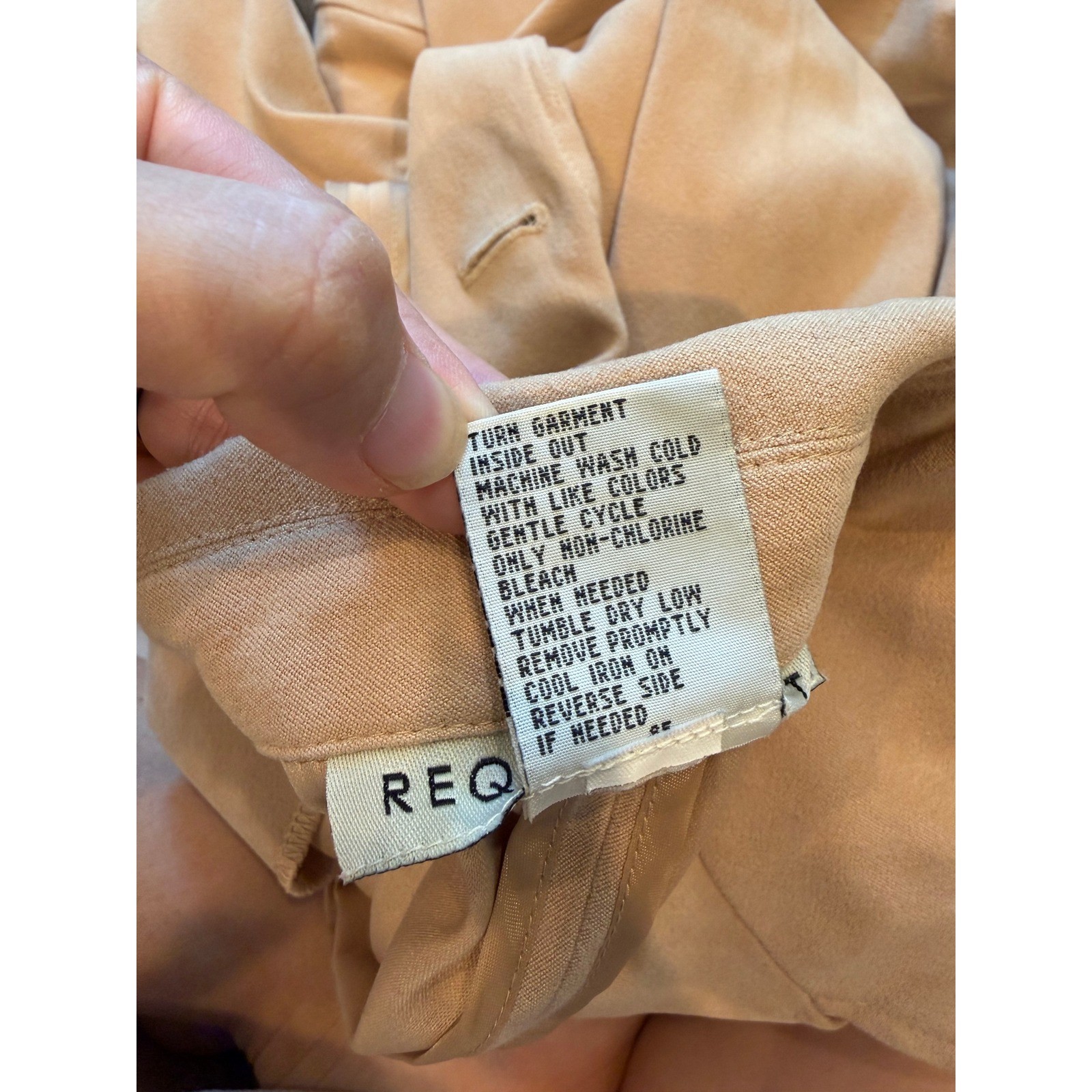 Vintage Requirements Tan Blazer Jacket Women XL Beige Lightweight Corporate Chic