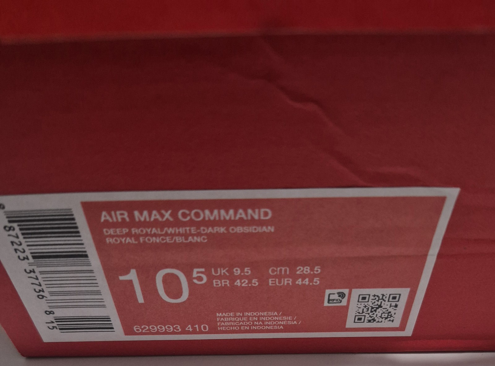 Multisize Nike Men’s Air Max Command 629993 410 Obsidian/Deep Royal Size 10.5