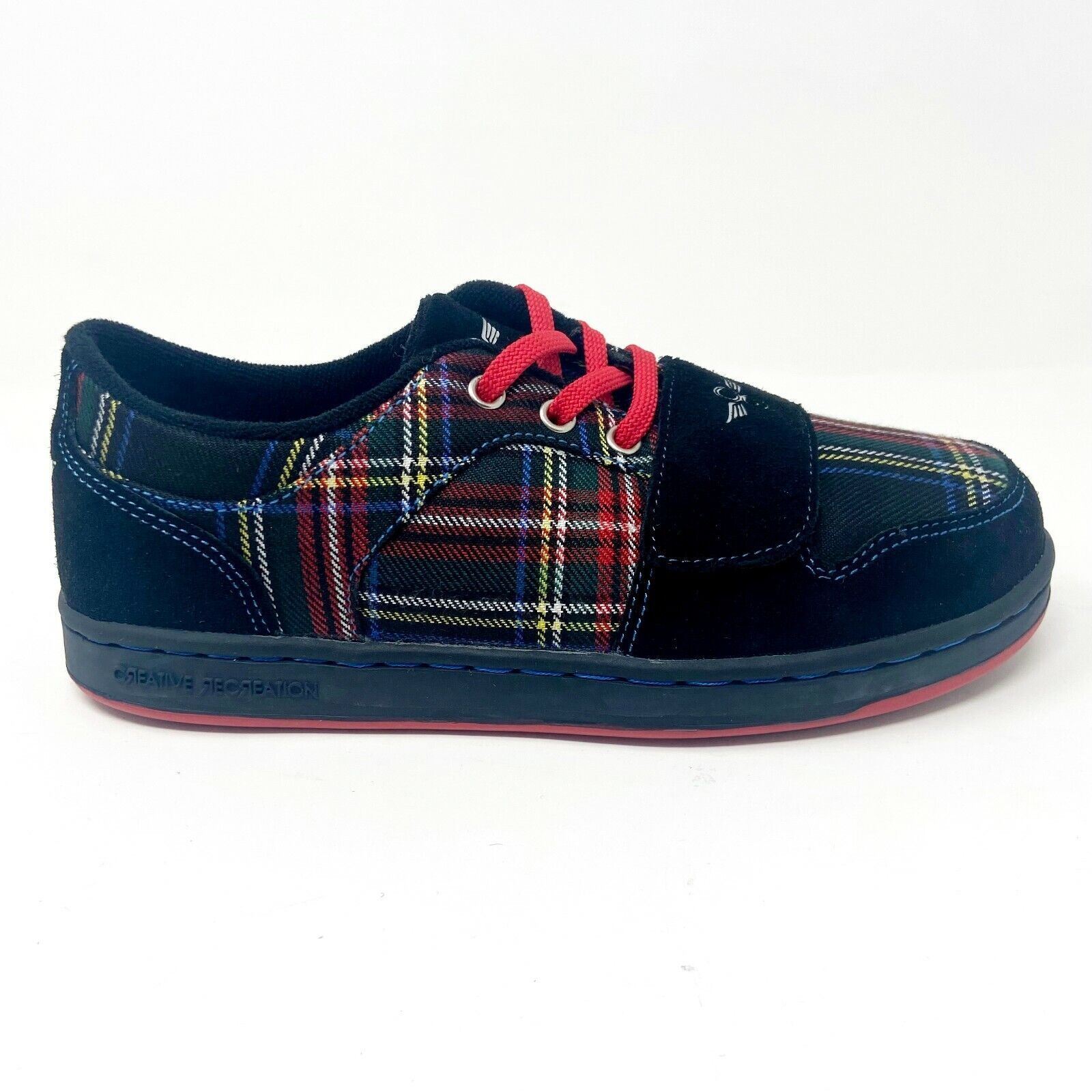 Creative Recreation Cesario Lo Black Tartan Youth Casual Sneakers