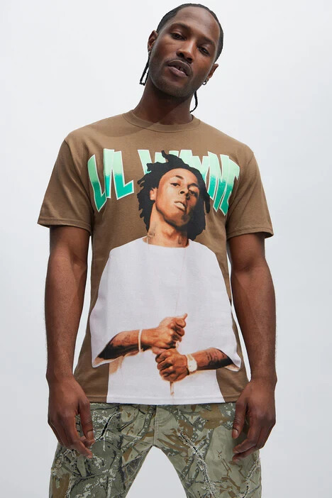 Lil Wayne Mens Lil Wayne Reason Tunechi Brown Shirt New S, M, L