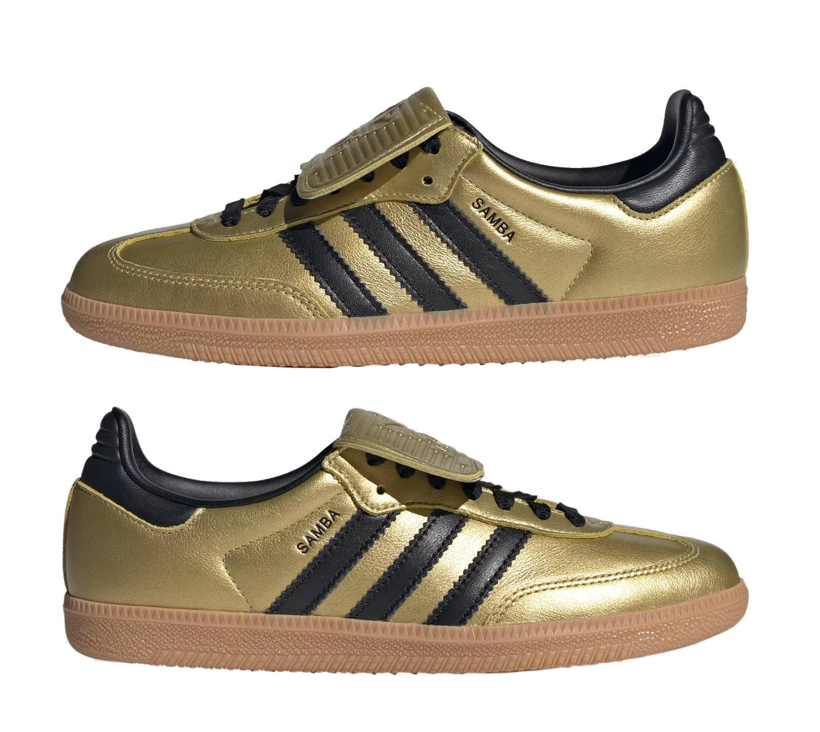 Adidas Samba LT Gold Metallic, Core Black & Gum