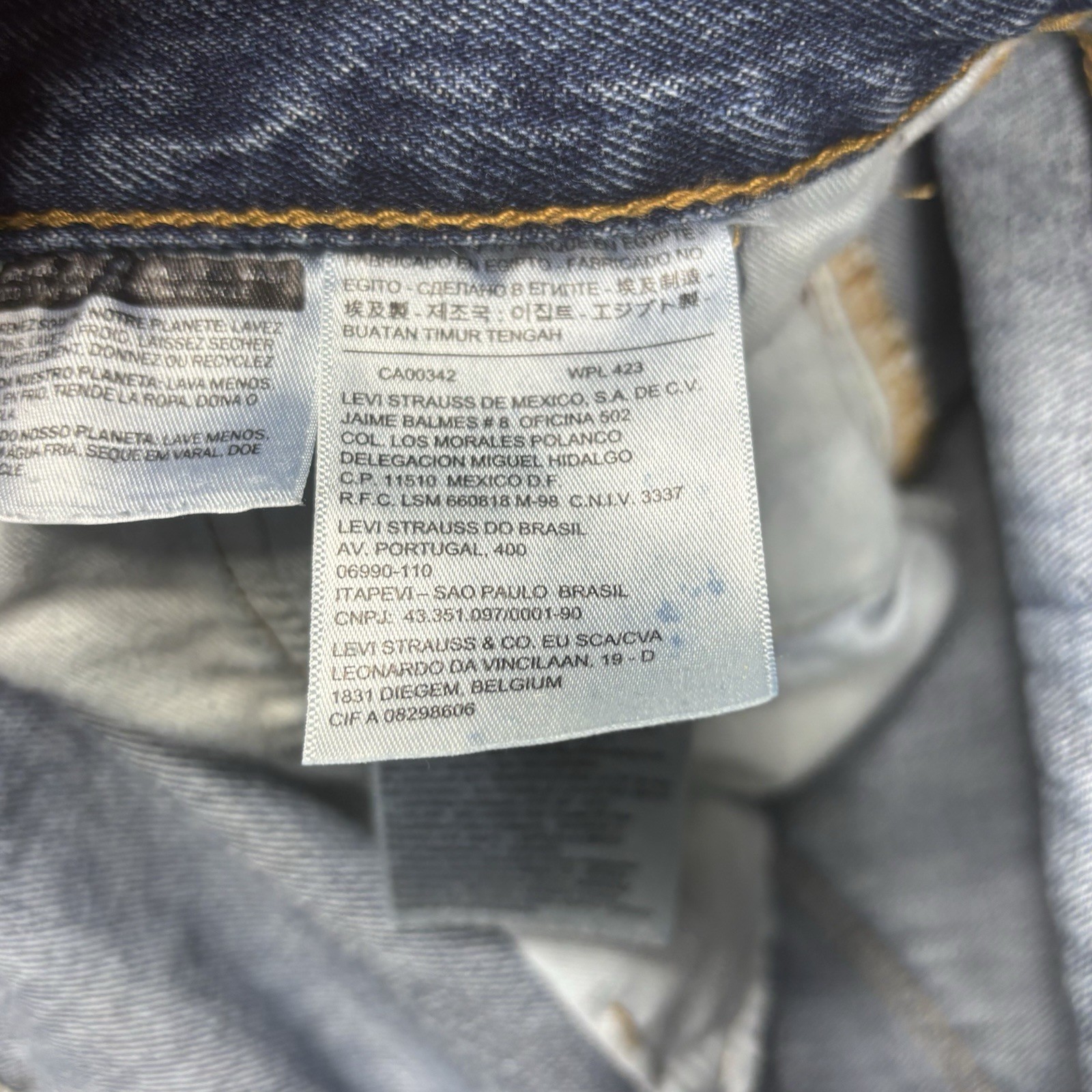 Levis 501 Original Straight Button Fly Denim Jeans Mens 38×30 Blue Medium Wash