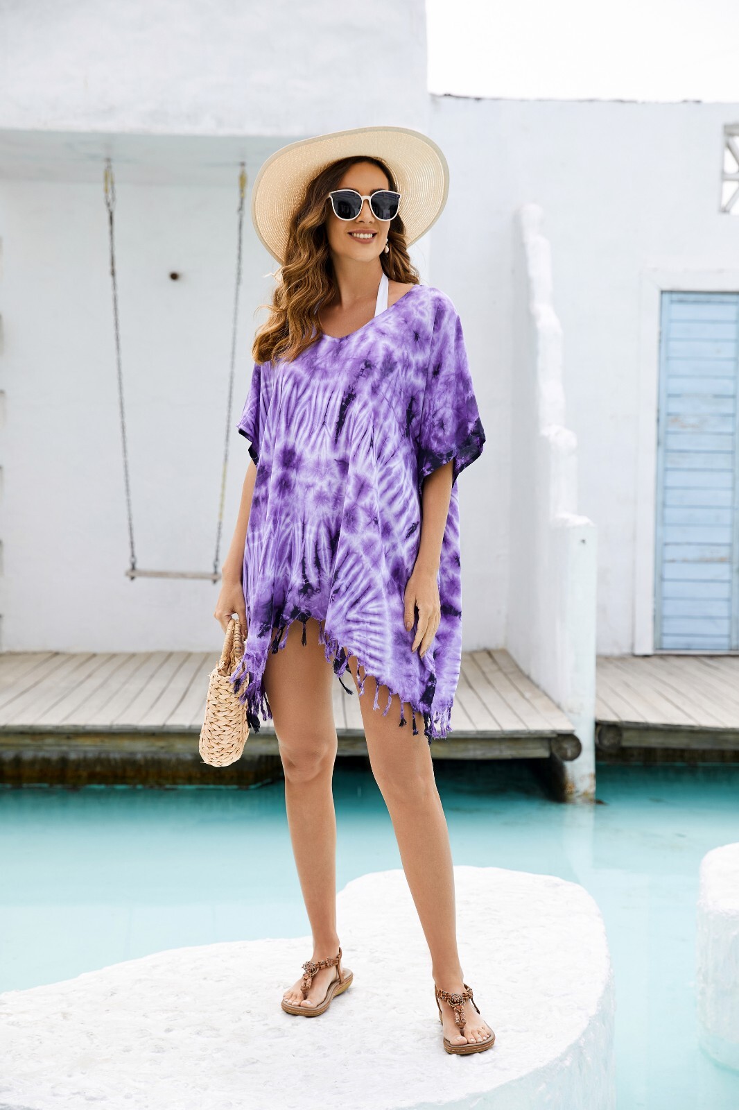 Beautybatik BOHO HIPPIE Batik Tie Dye Plus Size Tunic Blouse Kaftan Top XL to 4X