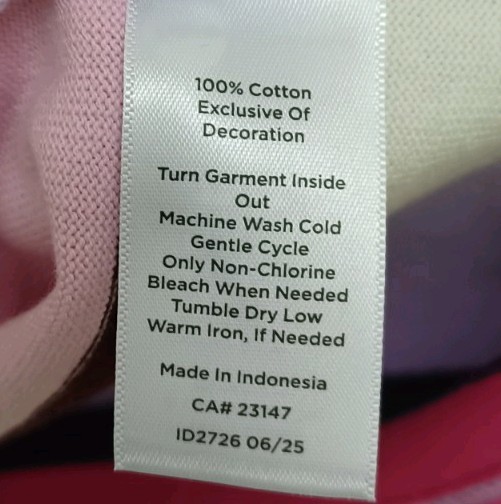 NWT Talbots 100% Cotton Pink & Purple Knit Long Sleeve Blouse Size Extra Large