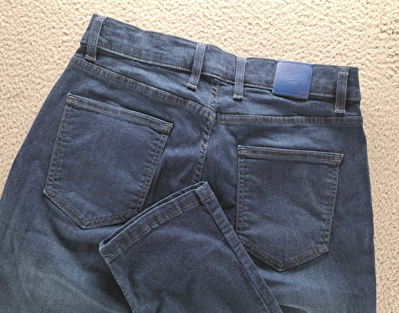Mugsy Fultons Jeans Mens 32×30 Act 31×29 Blue Dark Wash Straight Leg FLX3NFU