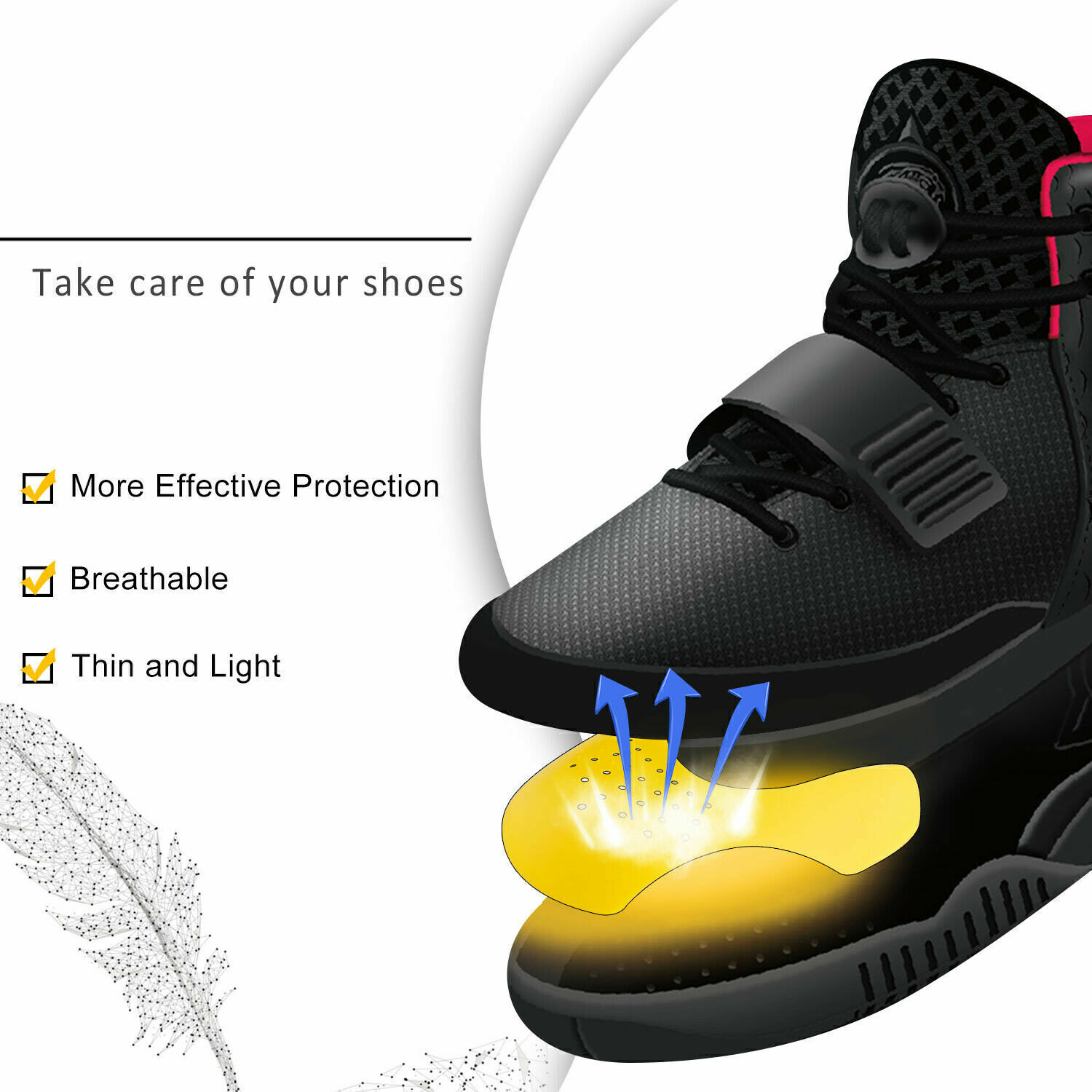 1/3/5 Pairs Shoes Creasing Protector Care Repair Anti Force Fields Shoe Cover