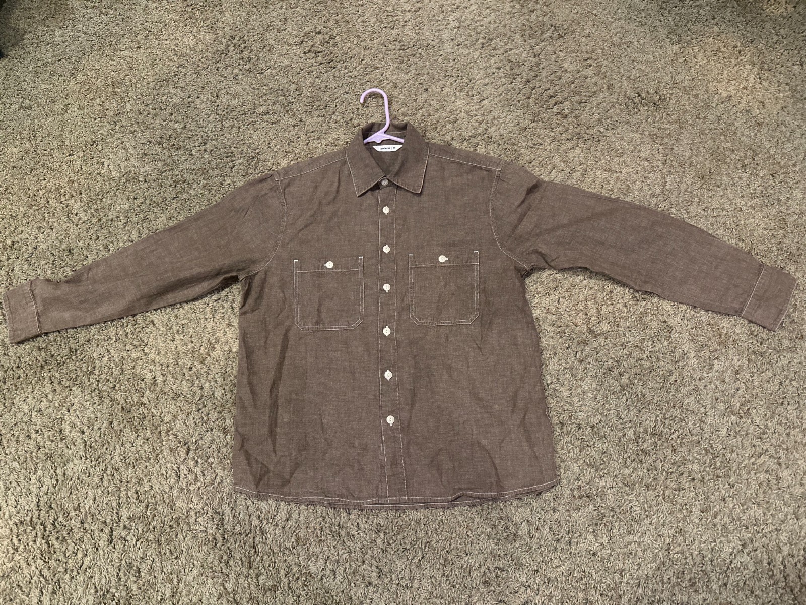 3Sixteen Utility Shirt – Brown Chambray – NEW with Tags