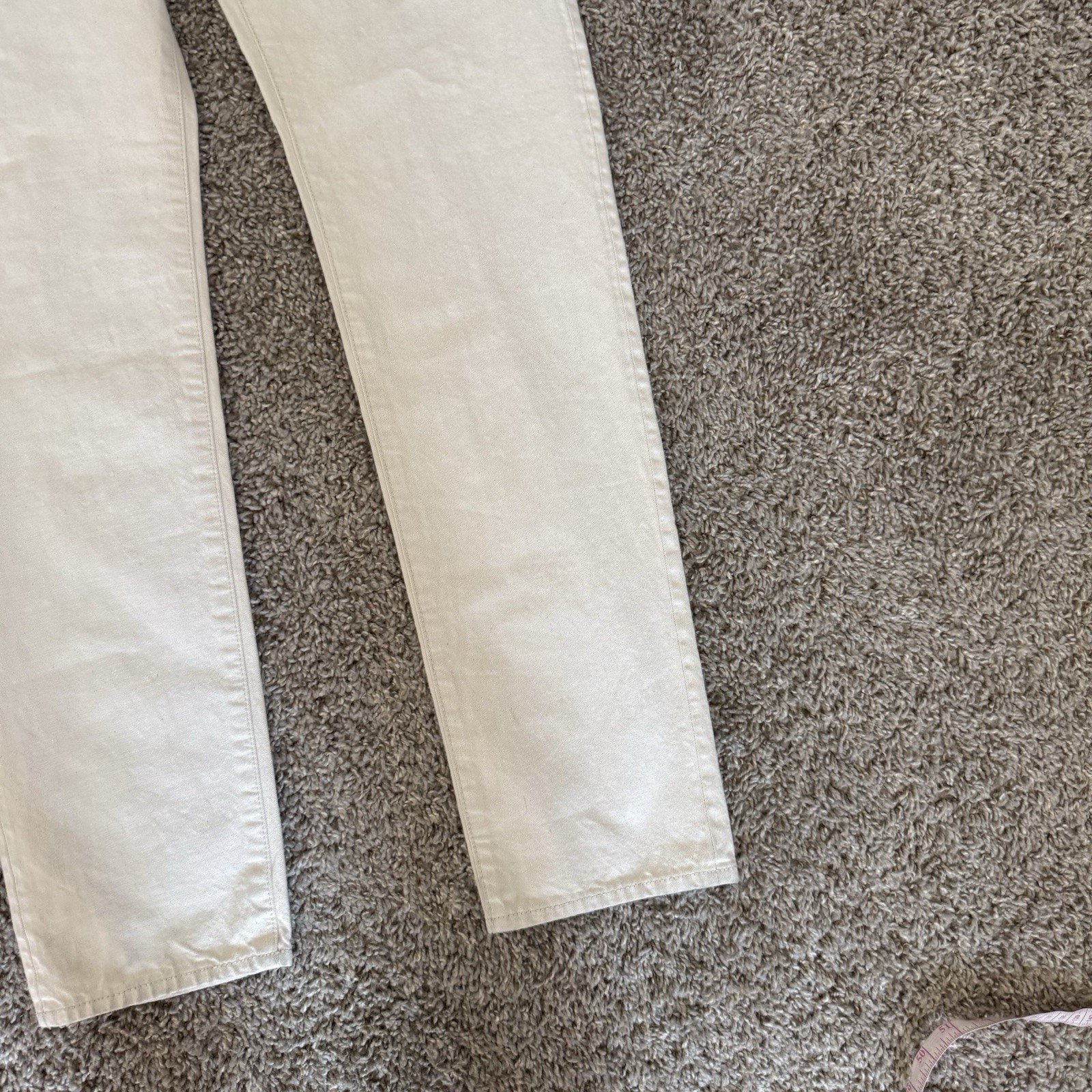 TODD SNYDER Selvedge Jeans Men’s SIZE 32X34 Slim Straight Fit Cream Casual