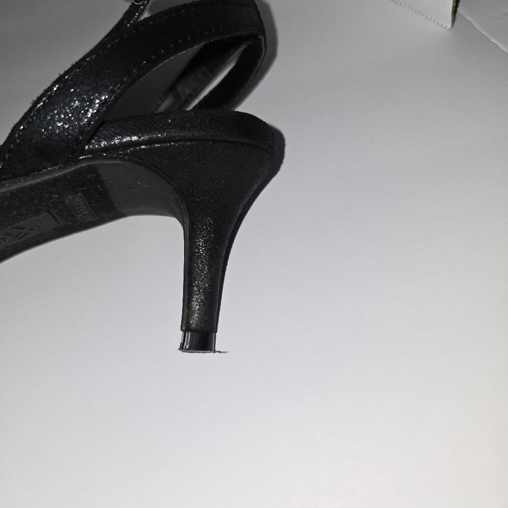 FIONI Silver and Black Heels for Stylish Occasions