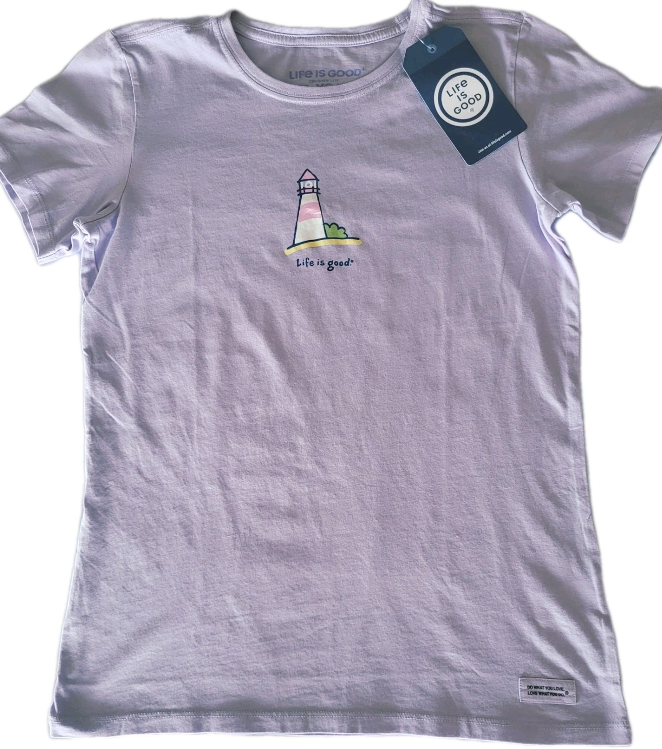 Life Is Good Women’s Crusher-Lite Shirt Short Sleeve Size XS NWT Lighthouse