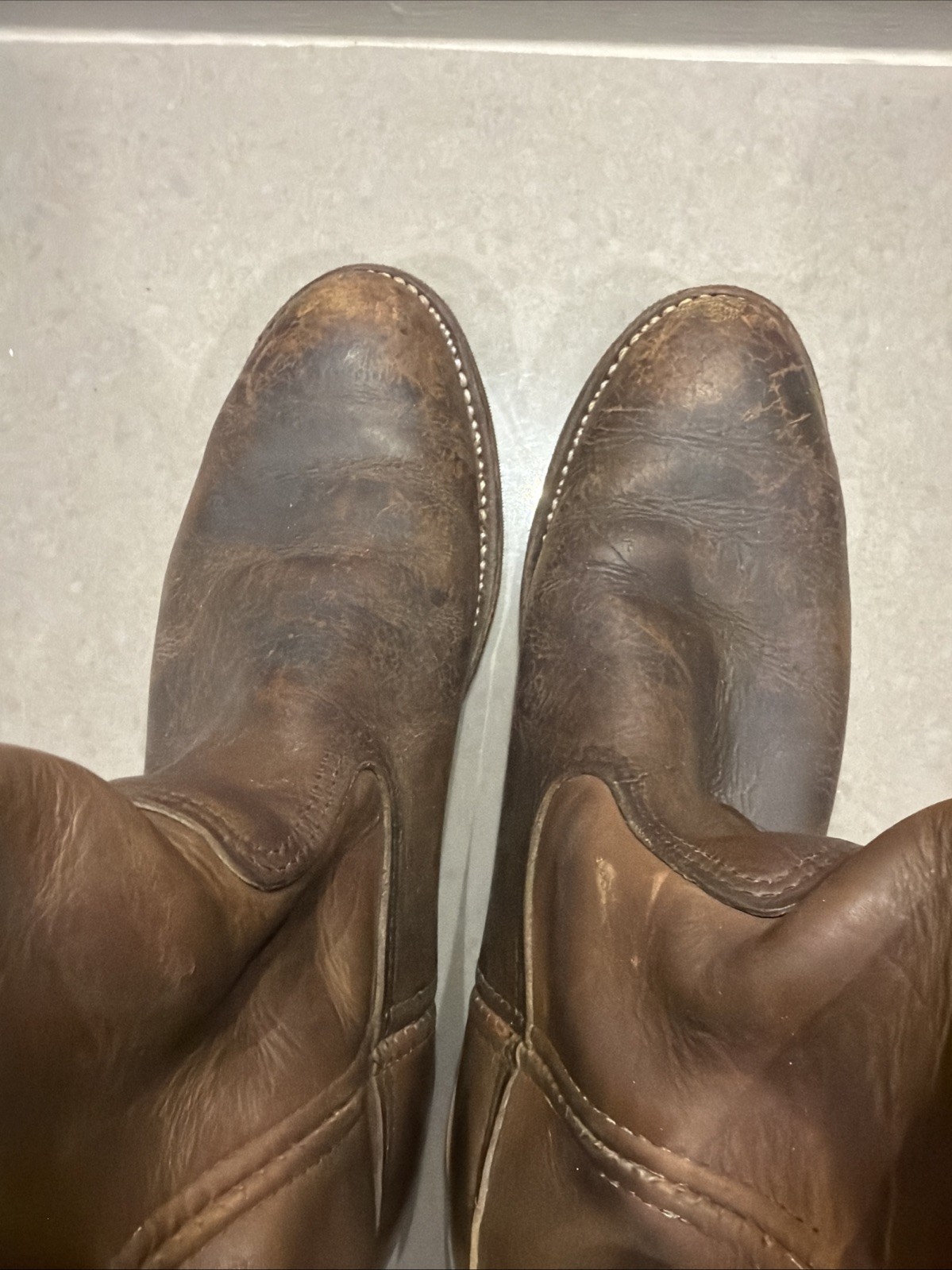 Red Wing 1155 Pecos Size 9C With New Vibram 430 Mini-lug Soles. Boots Stretched