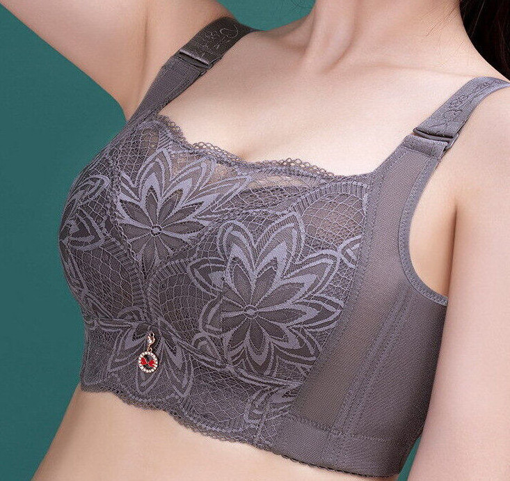 Women Bras Full coverage Floral Ultra-thin Plus size Wireless Underwear 20519