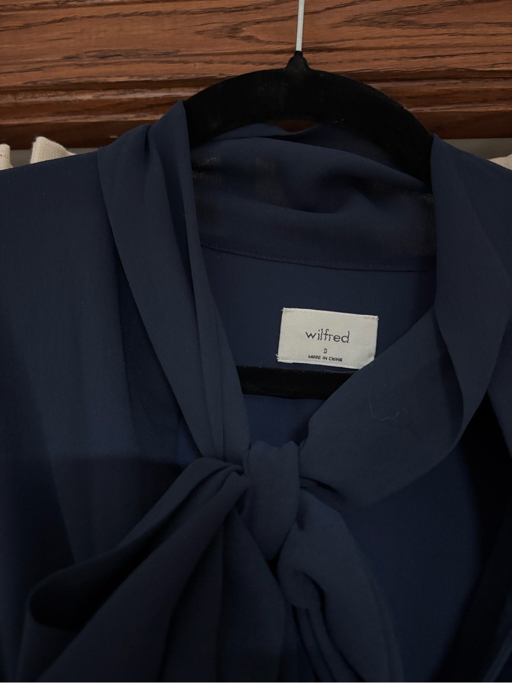 Aritzia Wilfred Mambo Dress in deep navy blue