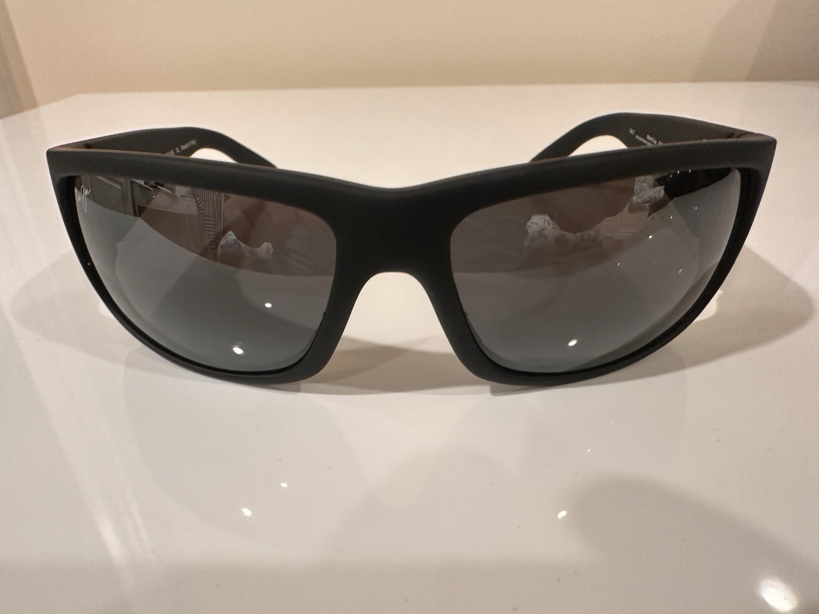 Maui Jim 266-02MR World Cup Polarized Wrap Sunglasses – Black Matt