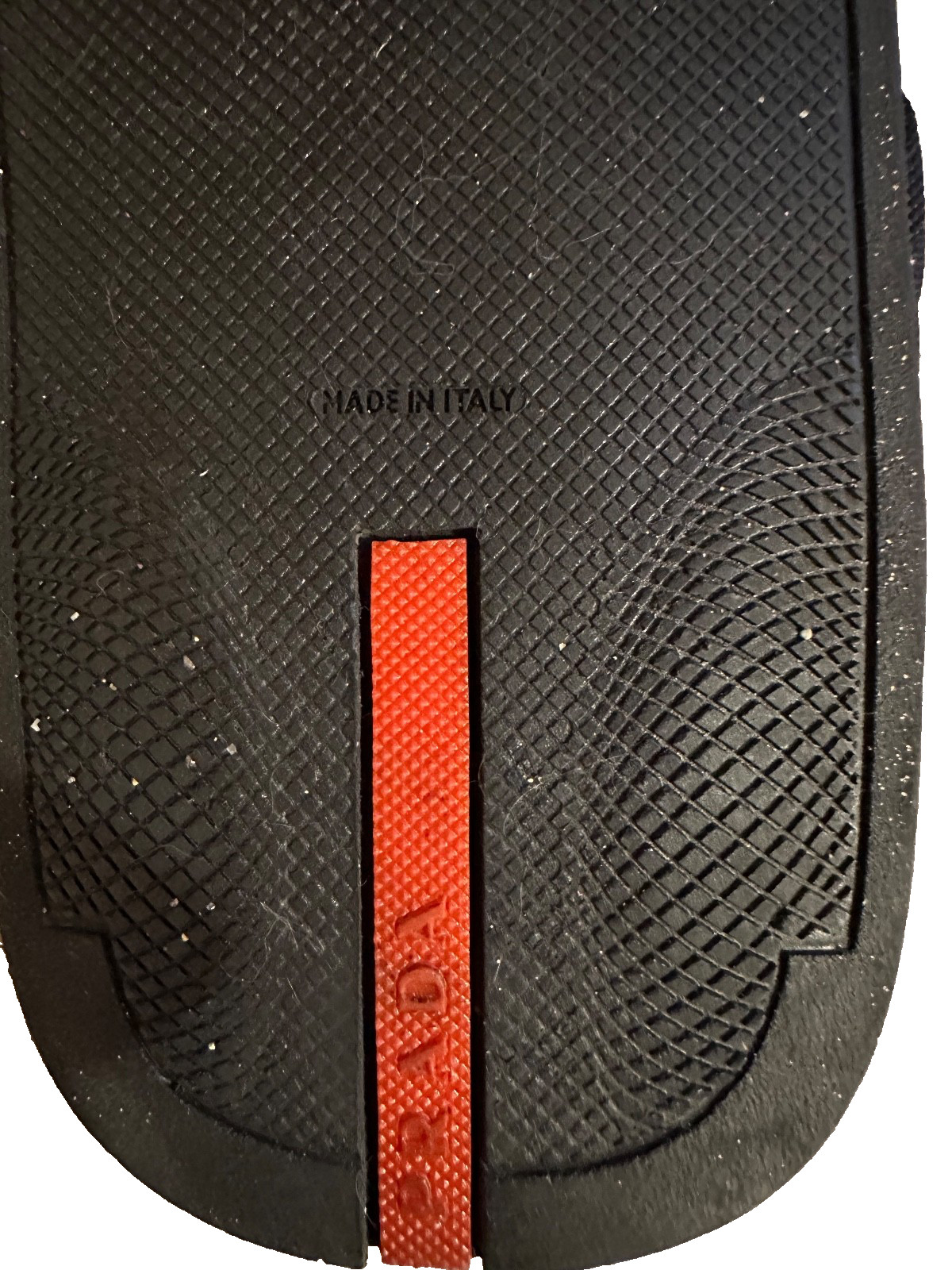 PRADA Sport ‘Cross Strap’ Nylon Rubber Black Sandals Size US 10/44