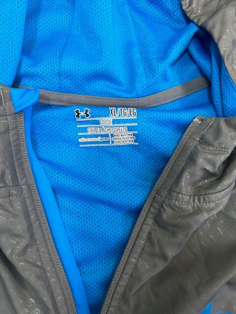 Under Armour Full Zip All Season Gear Loose Fit Workout Track Blue Gray Men’s XL