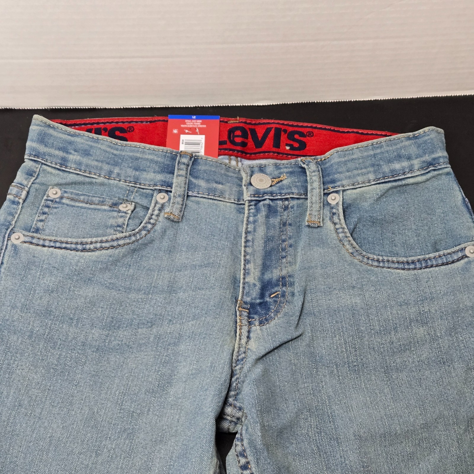 Levis 511 Youth Boys Slim Flex Stretch Denim Jeans Found Medium Wash Blue Sz 12